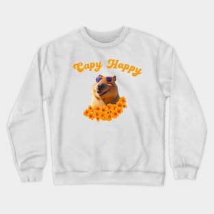 Lispe Capybara Capy Happy Crewneck Sweatshirt